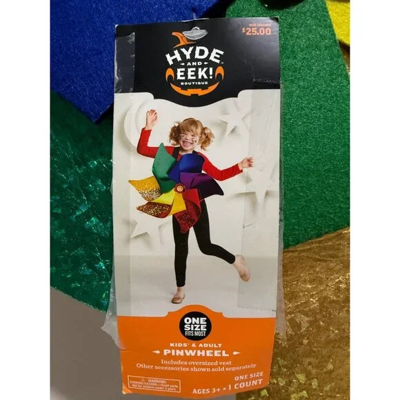 Hyde and Eek Boutique Pinwheel Costume Kids Adults OSFM One Size NWT Halloween - Picture 6 of 11